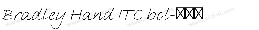 Bradley Hand ITC bol字体转换